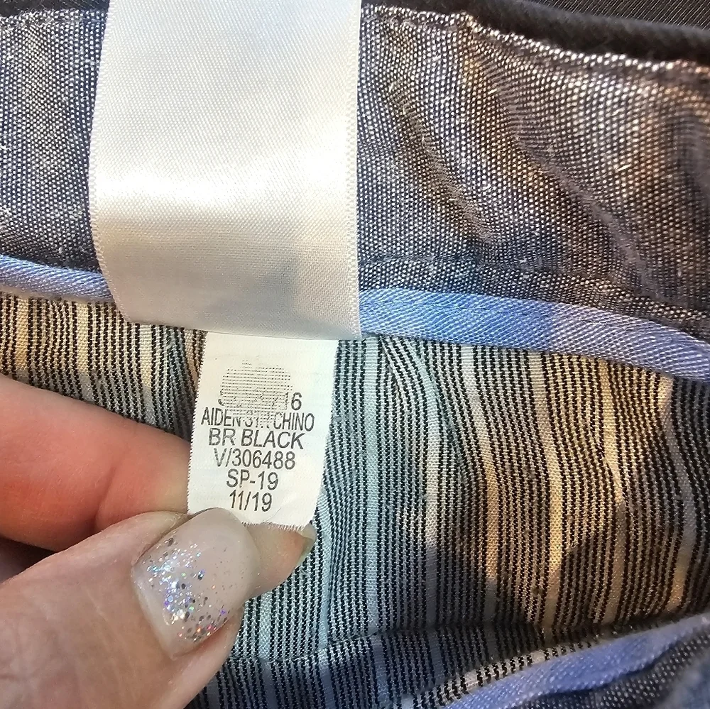 Banana Republic Aiden Chino Pants Men’s 33x32 Black Stretch Cotton